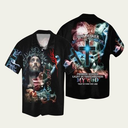 Jesus faith over fear christian hawaiian shirt