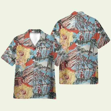 Jim Carrey In Ace Ventura Pet Detective Movie Cosplay Costume Hawaiian Shirt