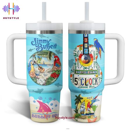 Jimmy Buffett Margaritaville 5’Clock Sunshine State Quencher 30oz or 40oz Stainless Steel Tumbler With Handle NVA