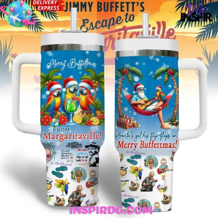 Jimmy Buffett Merry Buffettmas Limited  30oz 40 oz Tumbler With Handle HG Cup