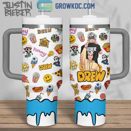 Justin Bieber Drew House Fan Smile Face  30oz or 40oz Stainless Steel Tumbler With Handle HG