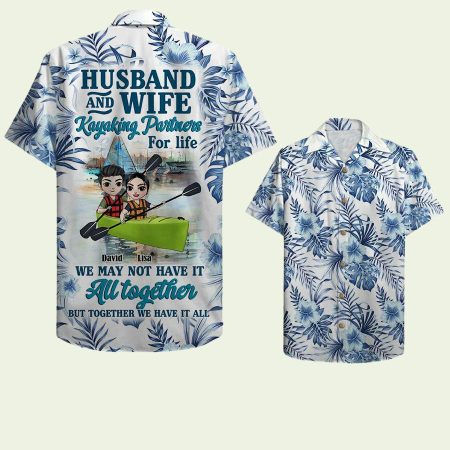 Kayaking Couple Hawaiian Shirt