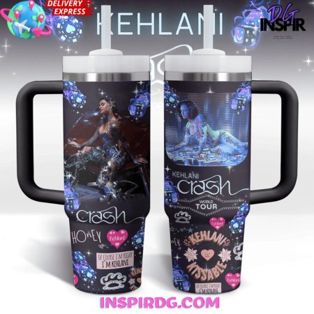 Kehlani Crash World Tour Limited Edition 30oz or 40oz Stainless Tumbler With Handle NVA