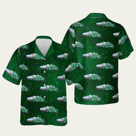Kenworth W900 Truck St Patrick’s Day Hawaiian Shirt