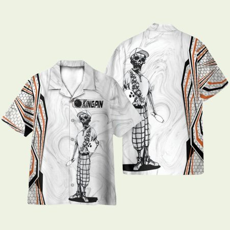 Kingpin Bowling Skull Hawaiian Shirt