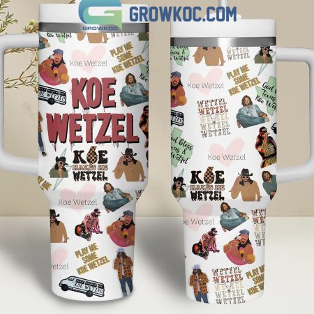 Koe Wetzel Damn Near Normal Makes Me Fan 30oz or 40oz Stainless Tumbler With Handle NVA