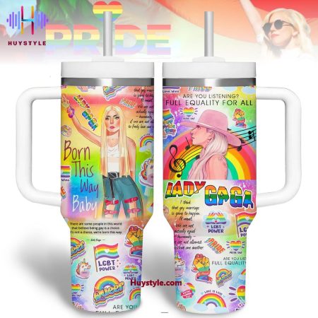Lady Gaga Born This Way Baby Quencher 30oz or 40oz Stainless Steel Tumbler With Handle NVA