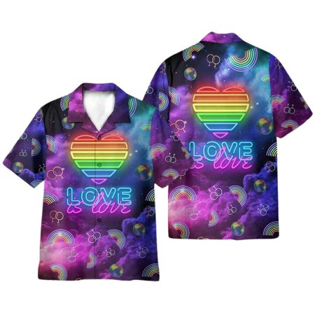 Lgbt Galaxy Love Is Love Hawaiian Shirt