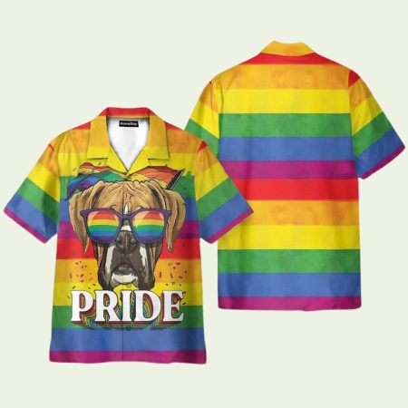 Lgbt I’m Proud And So Is My Boxer Hawaiian Shirt