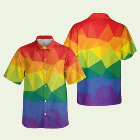 Lgbt Polygon Background Design Hawaiian Shirt