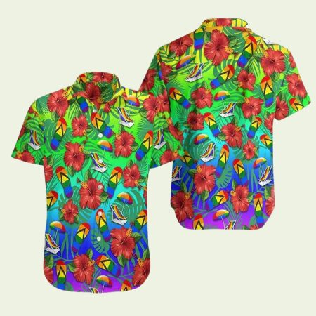 Lgbt Hibiscus Flower Summer Vacation Hawaiian Shirt