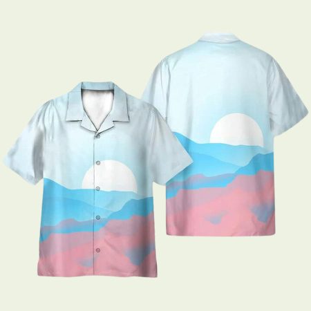 Lgbt Trans Pride Sunrise Hawaiian Shirt