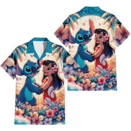 Lilo and Stitch Best Friends Summer Beach Disney Hawaiian Shirt