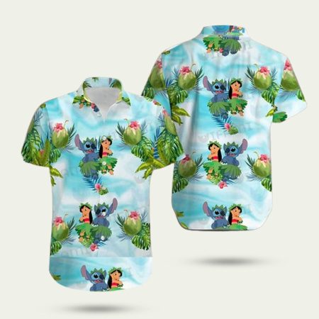 Lilo And Stitch Funny Couple Hawaiian Shirt