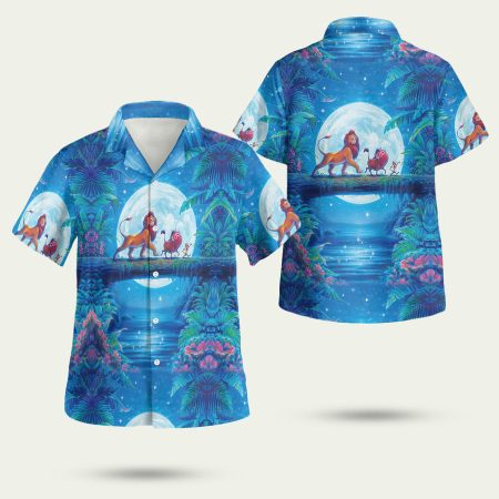 Lion King Disney Under The Moonlight Hawaiian Shirt