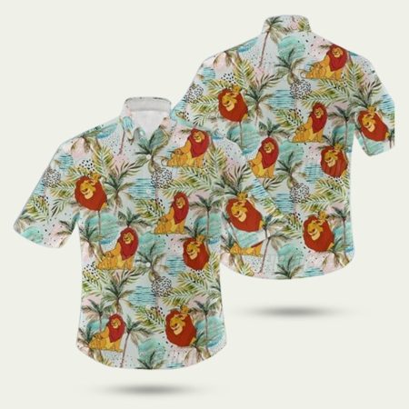Lion King Simba And Father Floral Hawaiian Shirt