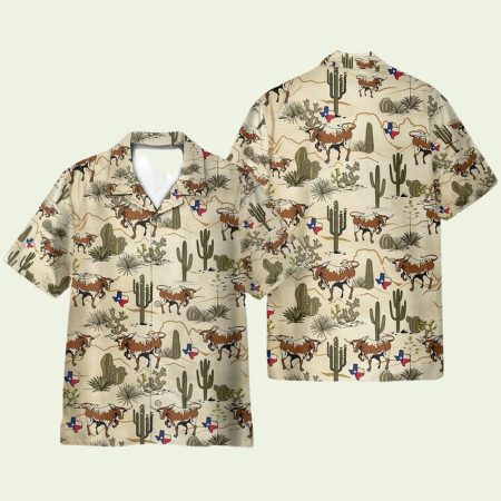Longhorn Texas Hawaiian Shirt