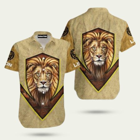 Love Lion King Retro Pattern Hawaiian Shirt