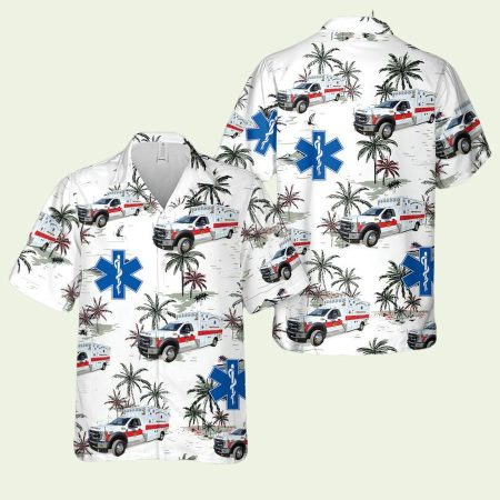 Lynbrook Ny Lynbrook Fire Department Ambulance Hawaiian Shirt