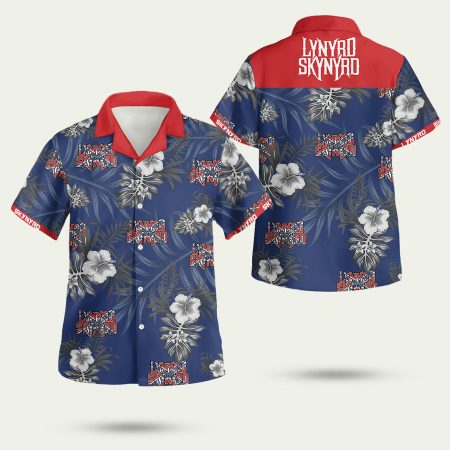 Lynyrd skynyrd american rock band blue Hawaiian Shirt