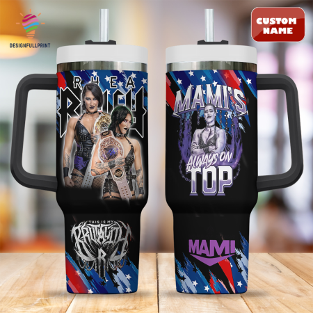 Black Rhea Ripley Mamis Always On Top 30 or 40oz Tumbler With Handle CP
