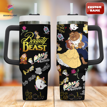Black Beauty And The Beast Disney Gift for her,him, Birthday Xmas Halloween Gift 30oz or 40oz Tumbler CP