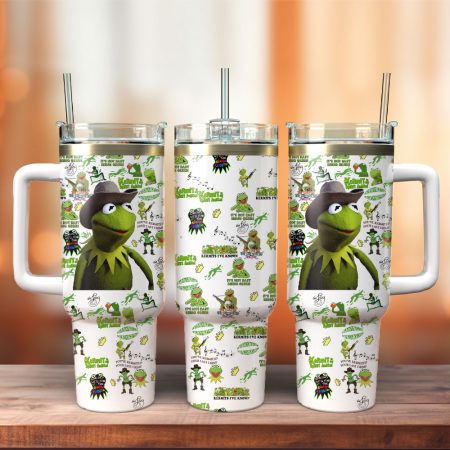 Green Frog Grinch Cartoon Custom Stanley Quencher 30oz or 40oz Stainless Steel Tumbler With Handle HG With Handle
