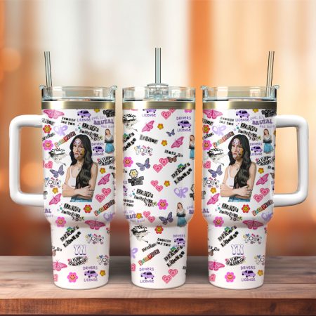 Olivia Rodrigo Singer Actress Custom Quencher Stainless Steel Custom Quencher 30oz or 40oz Stainless Steel Tumbler With Handle HG With Handle