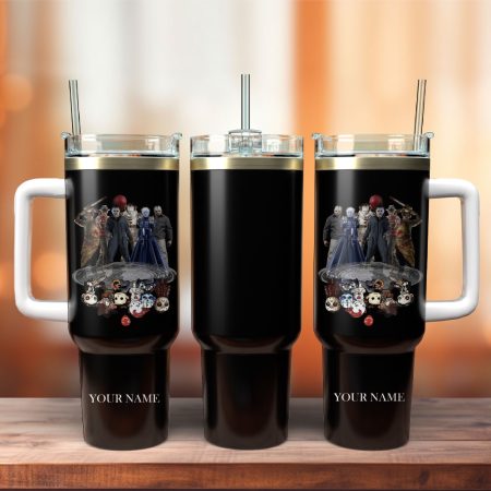 Horror Movie Characters Film Custom  Quencher 30 or 40oz  Stainless Steel Tumbler HG With Handle