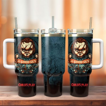 Say Hi To The Good Guy Chucky Horror Halloween Movie Custom  Quencher 30 or 40oz  Stainless Steel Tumbler HG With Handle