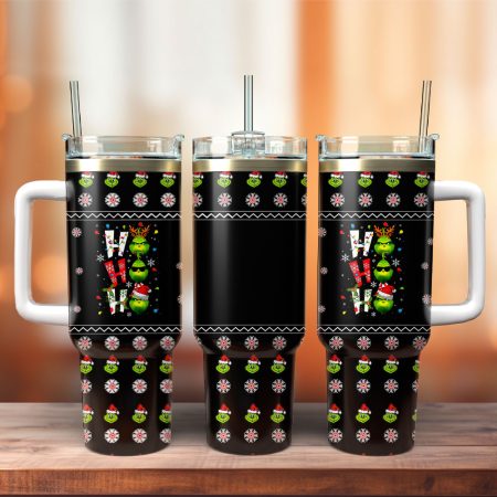 Grinch Illumination Cartoon Custom Stanley Quencher 30oz or 40oz Stainless Steel Tumbler With Handle HG With Handle