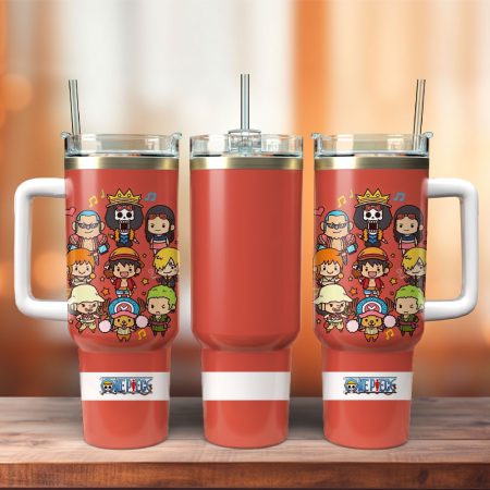 One Piece Anime Cartoon  Custom Quencher 30oz or 40oz Stainless Steel Tumbler With Handle HG With Handle