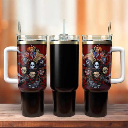 Horror Movie Characters Custom  Quencher 30 or 40oz  Stainless Steel Tumbler HG With Handle