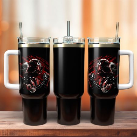Darth Vader Star Wars Movie Custom  Quencher 40oz Stainless Steel Tumbler HG With Handle