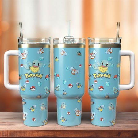 Pokemon Anime  Custom Quencher 30oz or 40oz Stainless Steel Tumbler With Handle HG