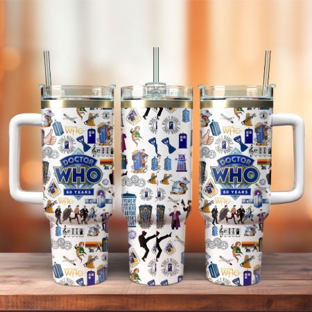 Doctor Who TV Series  Custom Quencher 30oz or 40oz Stainless Steel Tumbler With Handle HG