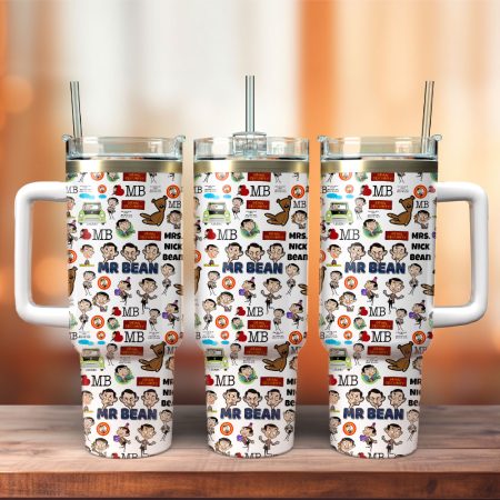 Mr Bean TV Series  Custom Quencher 30oz or 40oz Stainless Steel Tumbler With Handle HG