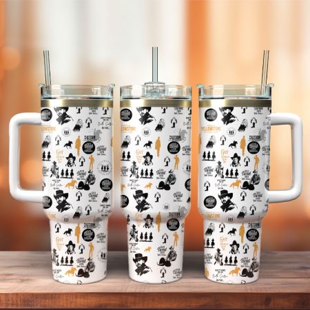 Yellowstone TV Series  Custom Quencher 30oz or 40oz Stainless Steel Tumbler With Handle HG