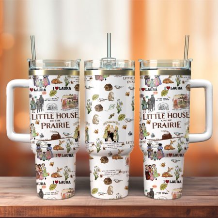 Little House On The Prairie TV Series  Custom Quencher 30oz or 40oz Stainless Steel Tumbler With Handle HG With Handle