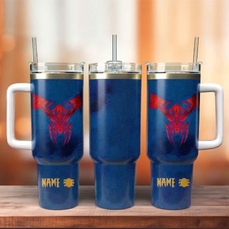 Spider Man Across The Spider Verse Movie Custom  Quencher 30oz or 40oz Stainless Steel  Tumbler HG With Handle