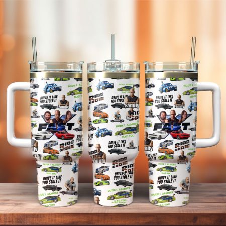 Fast And Furious Movie Custom  Quencher 30oz or 40oz Stainless Steel  Tumbler HG With Handle