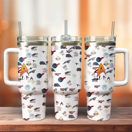 Star Trek Movie Custom  Quencher 30oz or 40oz Stainless Steel  Tumbler HG With Handle