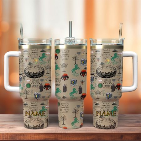 The Lord Of The Rings Movies Custom  Quencher 40oz Stainless Steel Tumbler HG With Handle