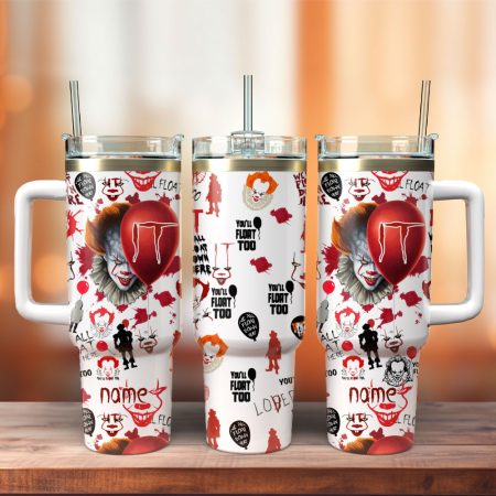 IT Movie Custom  Quencher 30oz or 40oz Stainless Steel  Tumbler HG With Handle