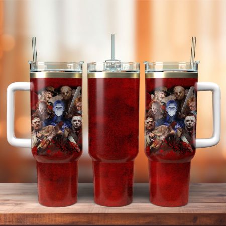Horror Movie Characters Movie Custom  Quencher 30oz or 40oz Stainless Steel  Tumbler HG With Handle