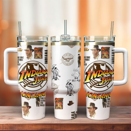 Indiana Jones Raiders Of The Lost Ark Movie Custom  Quencher 30oz or 40oz Stainless Steel  Tumbler HG With Handle