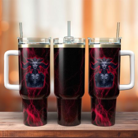 Diablo 4 Games Custom  Quencher 40oz Stainless Steel Tumbler HG