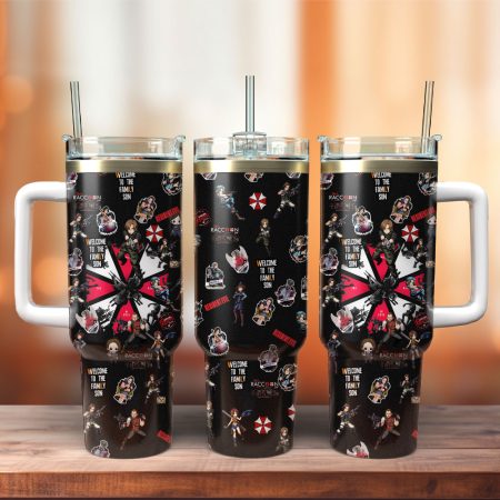Resident Evil Games Movies Custom  Quencher 40oz Stainless Steel Tumbler HG