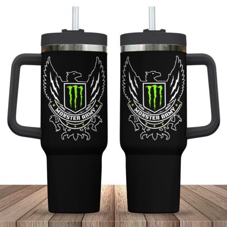 MS Army Black 30oz or 40oz Custom Quencher 30oz or 40oz Stainless Steel Tumbler With Handle NNA