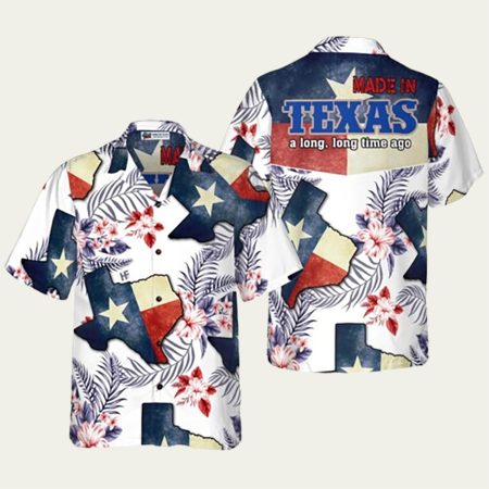 Made In A Long Time Ago Texas State Hawaiian Shirt